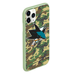 Чехол iPhone 11 Pro матовый Sharks Camouflage, цвет: 3D-салатовый — фото 2