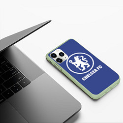 Чехол iPhone 11 Pro матовый Chelsea FC, цвет: 3D-салатовый — фото 2