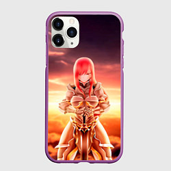 Чехол iPhone 11 Pro матовый Fairy Tail, цвет: 3D-фиолетовый