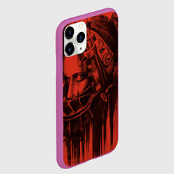 Чехол iPhone 11 Pro матовый Saw Trap, цвет: 3D-фиолетовый — фото 2
