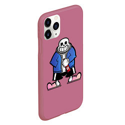 Чехол iPhone 11 Pro матовый Undertale, цвет: 3D-малиновый — фото 2