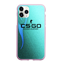 Чехол iPhone 11 Pro матовый Cs:go - Bunsen burner, style glock-18 Горелка Бунз, цвет: 3D-розовый