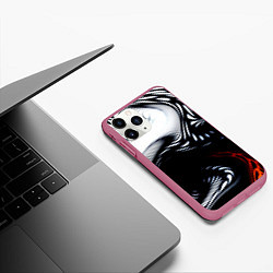 Чехол iPhone 11 Pro матовый Abrupt, цвет: 3D-малиновый — фото 2