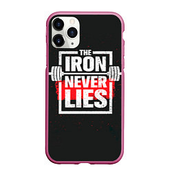 Чехол iPhone 11 Pro матовый The iron never lies, цвет: 3D-малиновый
