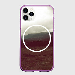 Чехол iPhone 11 Pro матовый Круг, цвет: 3D-фиолетовый