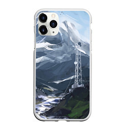 Чехол iPhone 11 Pro матовый Горы Алтая, цвет: 3D-белый
