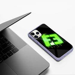 Чехол iPhone 11 Pro матовый Flipsid3: Black collection, цвет: 3D-светло-сиреневый — фото 2