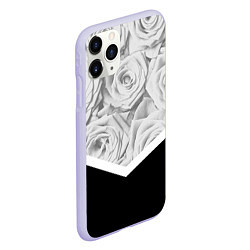 Чехол iPhone 11 Pro матовый Розы, цвет: 3D-светло-сиреневый — фото 2