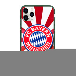 Чехол iPhone 11 Pro матовый FC Bayern, цвет: 3D-темно-зеленый