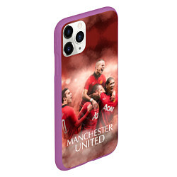 Чехол iPhone 11 Pro матовый Manchester United, цвет: 3D-фиолетовый — фото 2