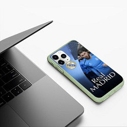 Чехол iPhone 11 Pro матовый Real Madrid, цвет: 3D-салатовый — фото 2