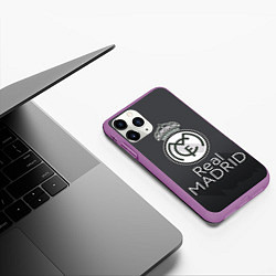 Чехол iPhone 11 Pro матовый Real Madrid, цвет: 3D-фиолетовый — фото 2