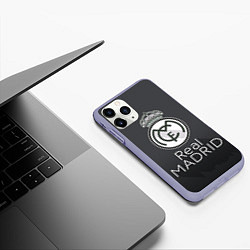 Чехол iPhone 11 Pro матовый Real Madrid, цвет: 3D-светло-сиреневый — фото 2