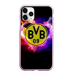 Чехол iPhone 11 Pro матовый Borussia2, цвет: 3D-розовый