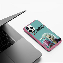 Чехол iPhone 11 Pro матовый Я зомби Лиф, цвет: 3D-малиновый — фото 2