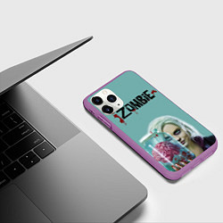 Чехол iPhone 11 Pro матовый Я зомби Лиф, цвет: 3D-фиолетовый — фото 2