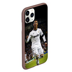 Чехол iPhone 11 Pro матовый Роналдо, цвет: 3D-коричневый — фото 2