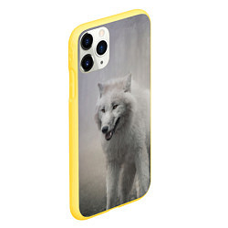 Чехол iPhone 11 Pro матовый Волк, цвет: 3D-желтый — фото 2
