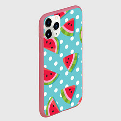 Чехол iPhone 11 Pro матовый Арбузный рай, цвет: 3D-малиновый — фото 2