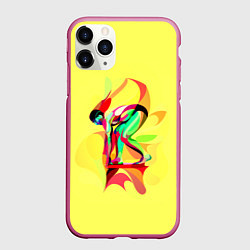 Чехол iPhone 11 Pro матовый Плавание, цвет: 3D-малиновый