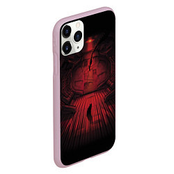 Чехол iPhone 11 Pro матовый Alien: Space Ship, цвет: 3D-розовый — фото 2