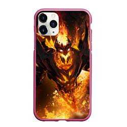 Чехол iPhone 11 Pro матовый Nevermore Hell, цвет: 3D-малиновый