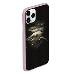 Чехол iPhone 11 Pro матовый Cosmic Shark, цвет: 3D-розовый — фото 2