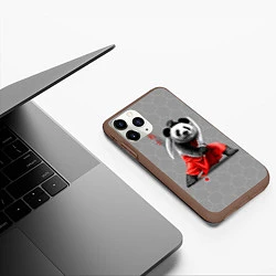 Чехол iPhone 11 Pro матовый Master Panda, цвет: 3D-коричневый — фото 2