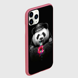 Чехол iPhone 11 Pro матовый Donut Panda, цвет: 3D-малиновый — фото 2