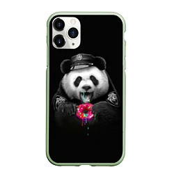 Чехол iPhone 11 Pro матовый Donut Panda, цвет: 3D-салатовый