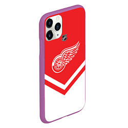 Чехол iPhone 11 Pro матовый NHL: Detroit Red Wings, цвет: 3D-фиолетовый — фото 2