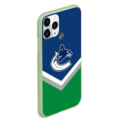 Чехол iPhone 11 Pro матовый NHL: Vancouver Canucks, цвет: 3D-салатовый — фото 2