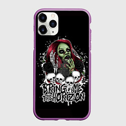 Чехол iPhone 11 Pro матовый Bring Me The Horizon, цвет: 3D-фиолетовый