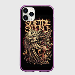 Чехол iPhone 11 Pro матовый Suicide Silence, цвет: 3D-фиолетовый