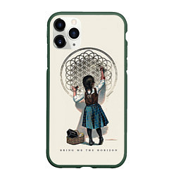 Чехол iPhone 11 Pro матовый Bring Me The Horizon, цвет: 3D-темно-зеленый