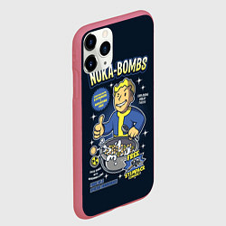 Чехол iPhone 11 Pro матовый Nuka Bombs, цвет: 3D-малиновый — фото 2