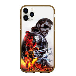 Чехол iPhone 11 Pro матовый Metal gear solid 2, цвет: 3D-коричневый