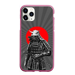 Чехол iPhone 11 Pro матовый Мертвый самурай, цвет: 3D-малиновый