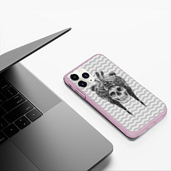 Чехол iPhone 11 Pro матовый Мертвый шаман, цвет: 3D-розовый — фото 2