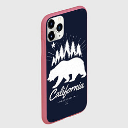 Чехол iPhone 11 Pro матовый California Republic, цвет: 3D-малиновый — фото 2