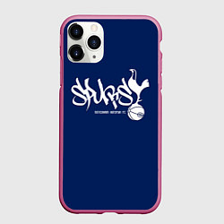 Чехол iPhone 11 Pro матовый Spurs, цвет: 3D-малиновый