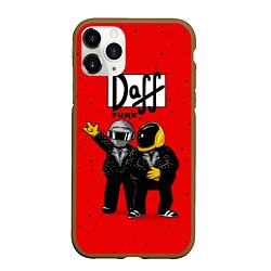 Чехол iPhone 11 Pro матовый Daff Punk, цвет: 3D-коричневый