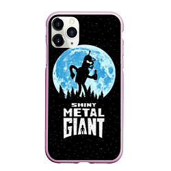 Чехол iPhone 11 Pro матовый Bender Metal Giant, цвет: 3D-розовый