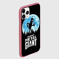 Чехол iPhone 11 Pro матовый Bender Metal Giant, цвет: 3D-малиновый — фото 2
