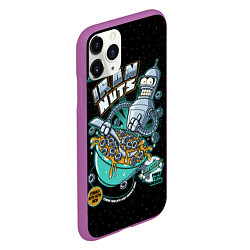 Чехол iPhone 11 Pro матовый Iron Nuts, цвет: 3D-фиолетовый — фото 2