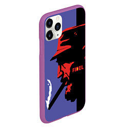 Чехол iPhone 11 Pro матовый Fidel, цвет: 3D-фиолетовый — фото 2