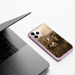 Чехол iPhone 11 Pro матовый Slipknot Sepia, цвет: 3D-розовый — фото 2