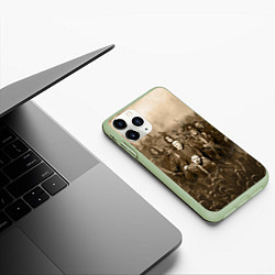 Чехол iPhone 11 Pro матовый Slipknot Sepia, цвет: 3D-салатовый — фото 2