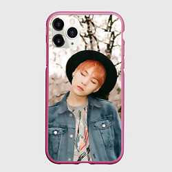 Чехол iPhone 11 Pro матовый Min Yoon Gi, цвет: 3D-малиновый