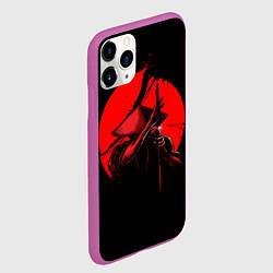Чехол iPhone 11 Pro матовый Сила самурая, цвет: 3D-фиолетовый — фото 2